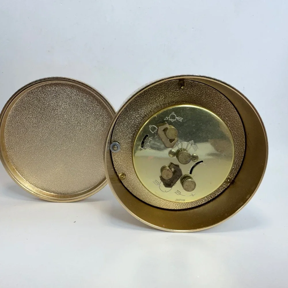 Vintage Bulova B-0671 Gold Coin Travel Alarm Clock Saint-Gaudens MCMVII Boxed